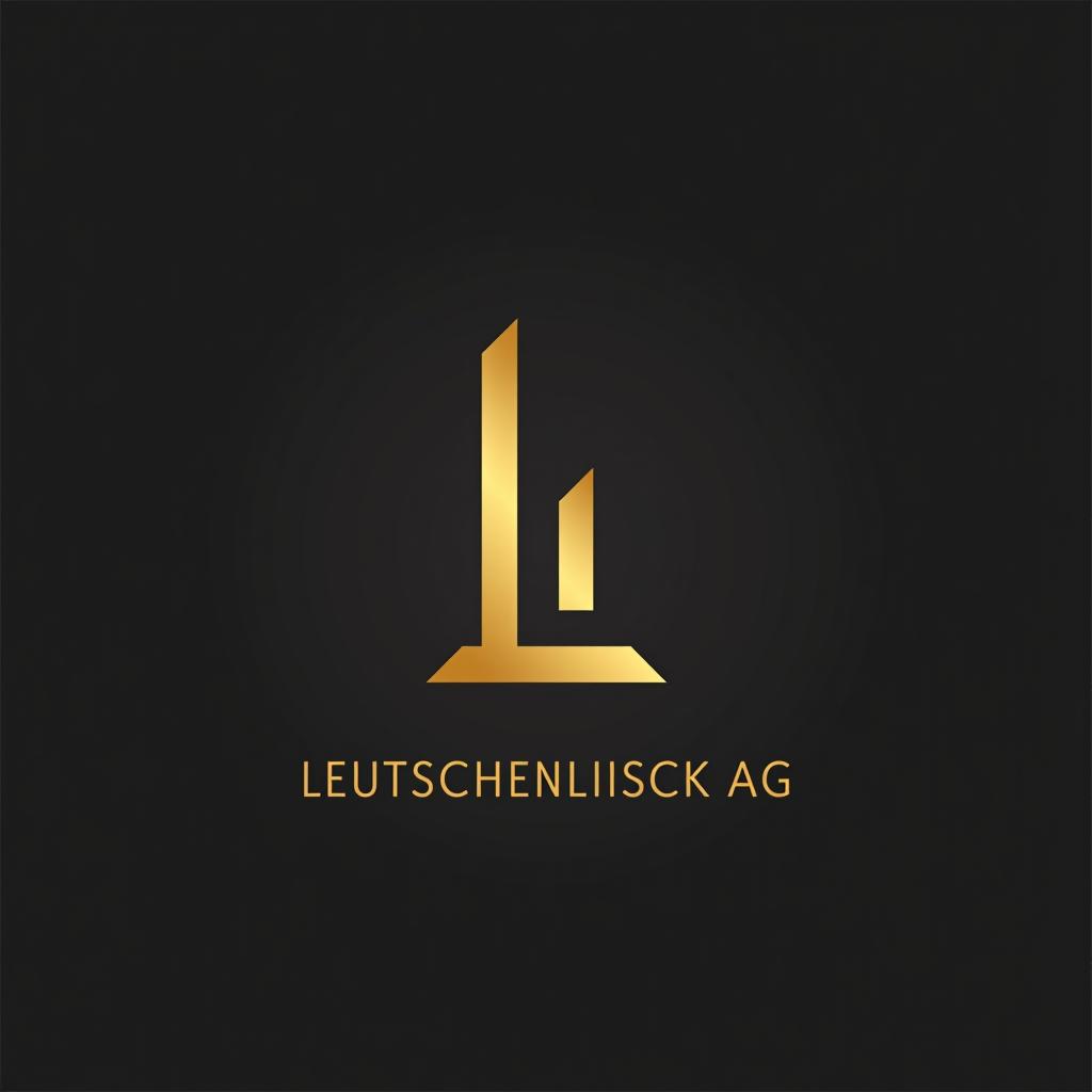  design a logo, goldenes logo mit den buchstaben: lbag ,übereinandergelegt, with the text 'leutschenblick ag'.