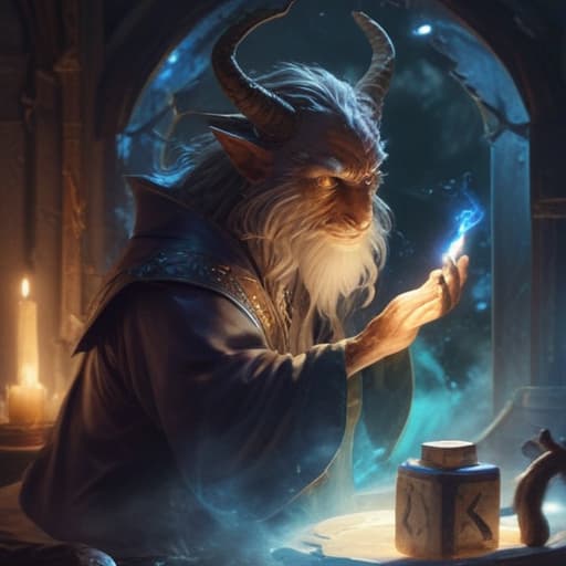 In the digital art style of Akina Fujiwara, create an image of a mystical sorcerer holding up two glowing fingers, surrounded by swirling light. In the background, a celestial dragon made of pure light emerges from a portal. The sorcerer's eyes glow with power as they banish a Synchro monster, while a deck of cards floats around them. The Great Rune card glows with ancient symbols, ready to bestow its power upon the Tarnished monster at the sorcerer's command. fantastical creatures or characters inspired by mythology, folklore, or popular culture. use vibrant colors, sharp lines, intricate details, dynamic poses, dramatic lighting, atmospheric backgrounds, and blend anime, manga, and Western comic influences.