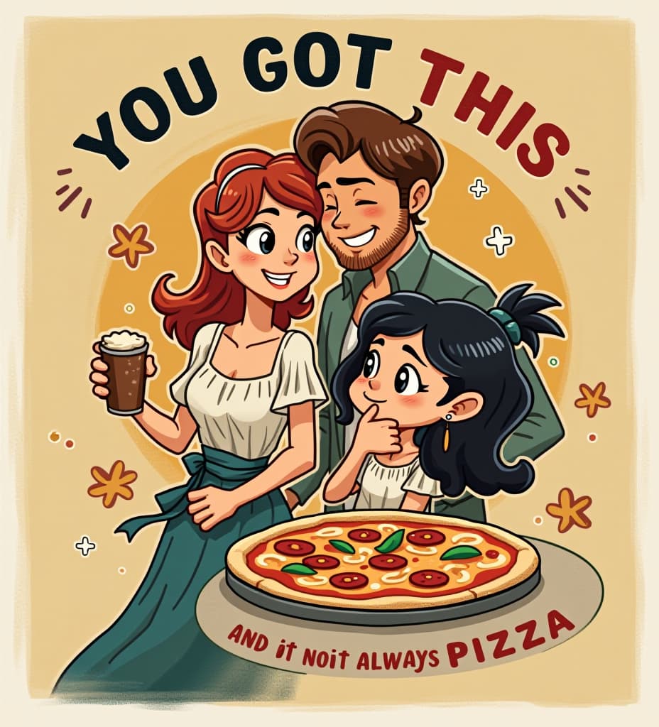  "you got this, and if not there's always pizza"