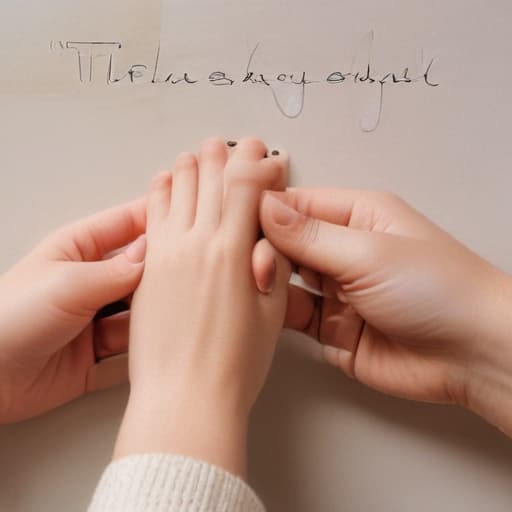 Two people holding each other hand written name Tina Esy