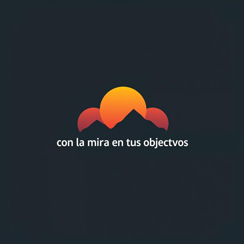  design a logo, n mezclada con colibrí de colores minimalista , with the text 'con la mira en tus objetivos '.