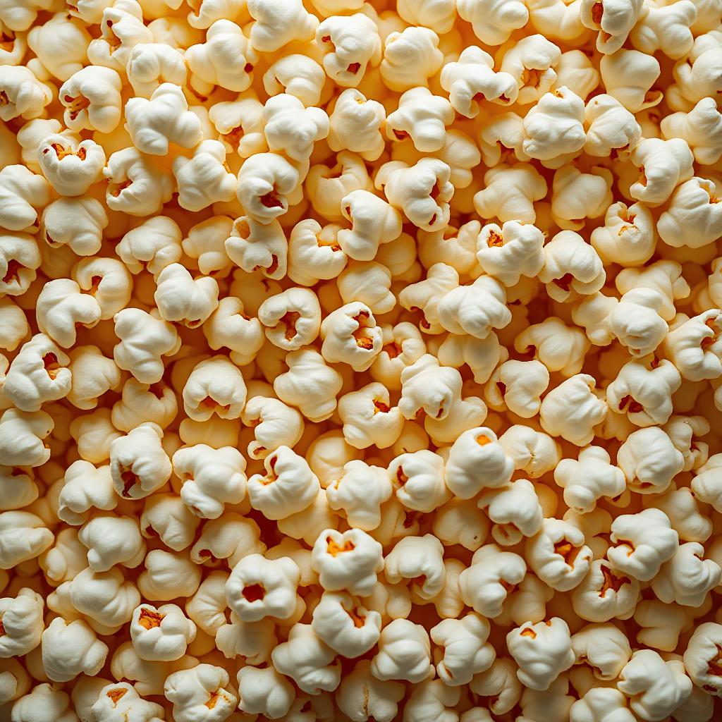  photograph, full frame of popped popcorn