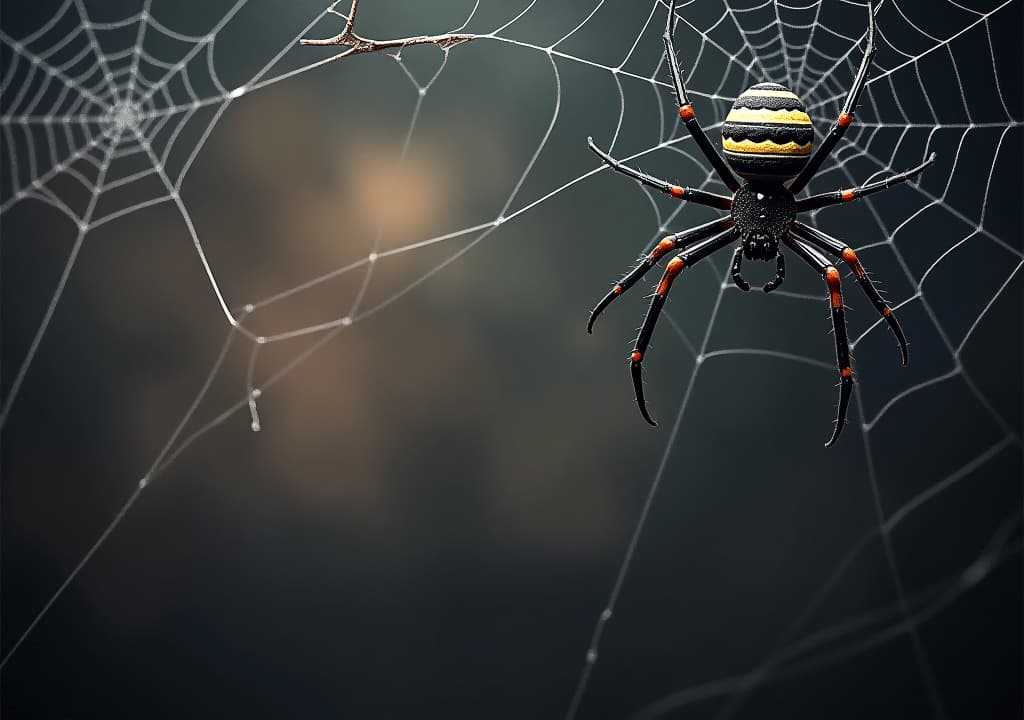  halloween themed blank background with a creepy spider, halloween, spooky, october, decorations, creepy, spider web, arachnid