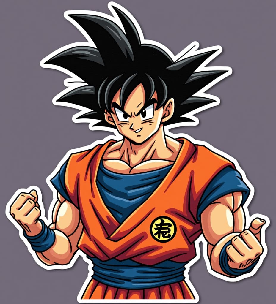  goku sticker art