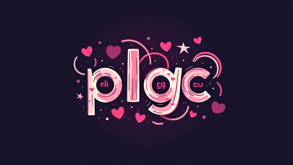  design a logo, girls grup chat, with the text 'plgc'.