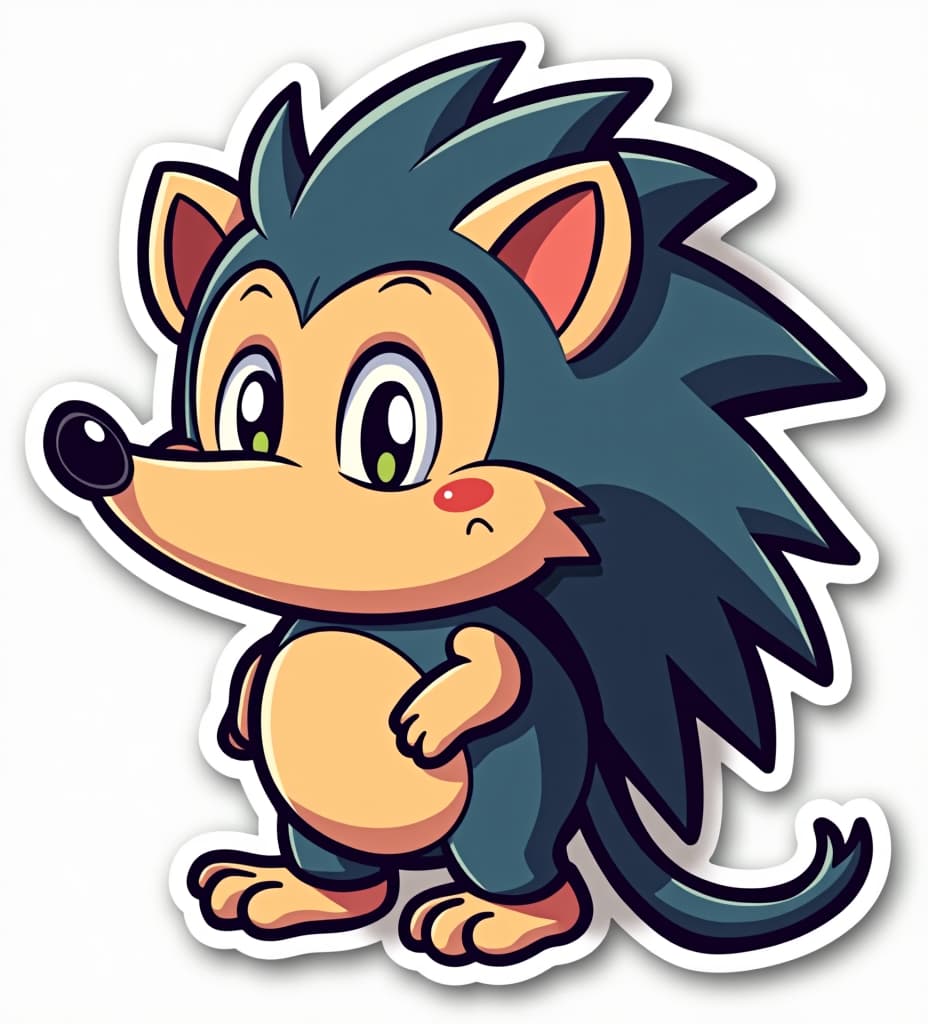  hedgehog sticker art cartoon