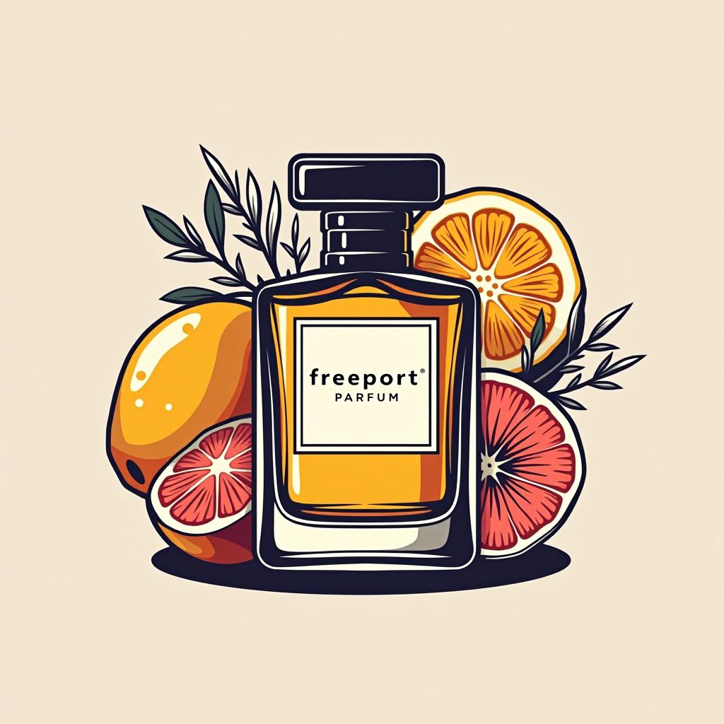  design a logo, perfumería y fragancias , with the text 'freeport parfum'.