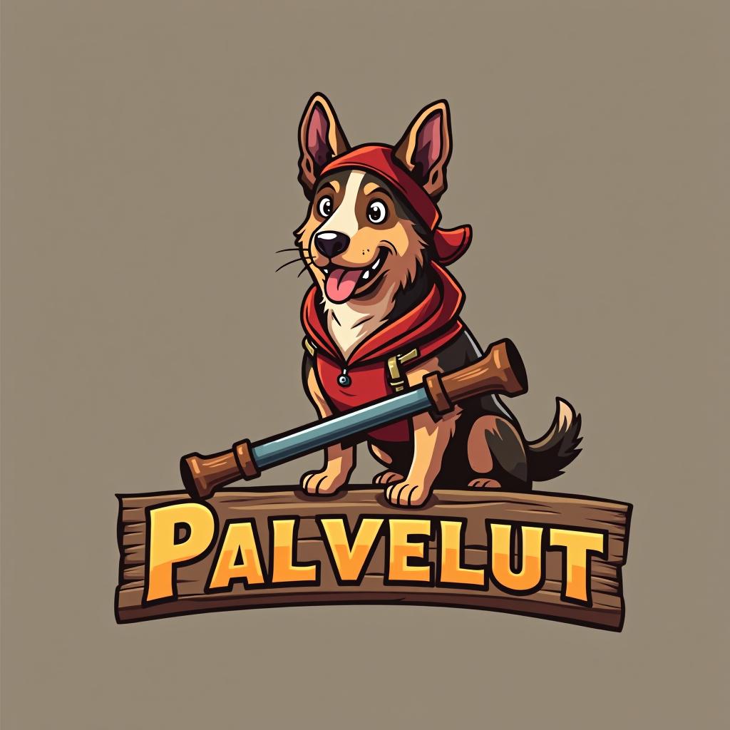  text handyman palvelut dog renovation, (logo:1.15), hq, hightly detailed, 4k