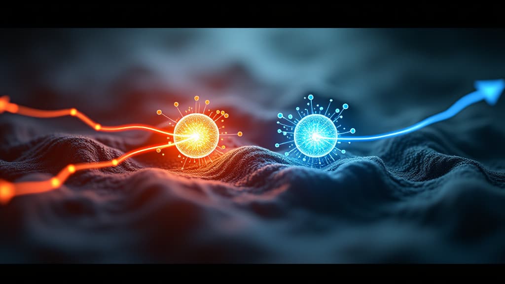  , an animated diagram showing the attraction between positive and negative charges, using arrows to illustrate electron movement. hyperrealistic, full body, detailed clothing, highly detailed, cinematic lighting, stunningly beautiful, intricate, sharp focus, f/1. 8, 85mm, (centered image composition), (professionally color graded), ((bright soft diffused light)), volumetric fog, trending on instagram, trending on tumblr, HDR 4K, 8K