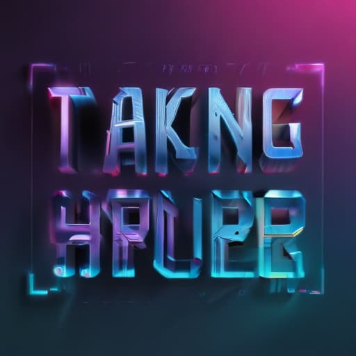 Words that’s spell out talking hour in Cyberpunk style with Gradient background