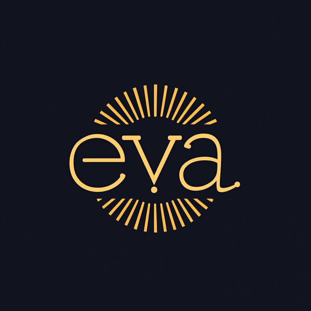  design a logo, レッドホットチリペッパー 5人 いつまでも最強, with the text 'eva'.