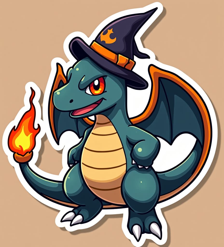  charizard halloween sticker art