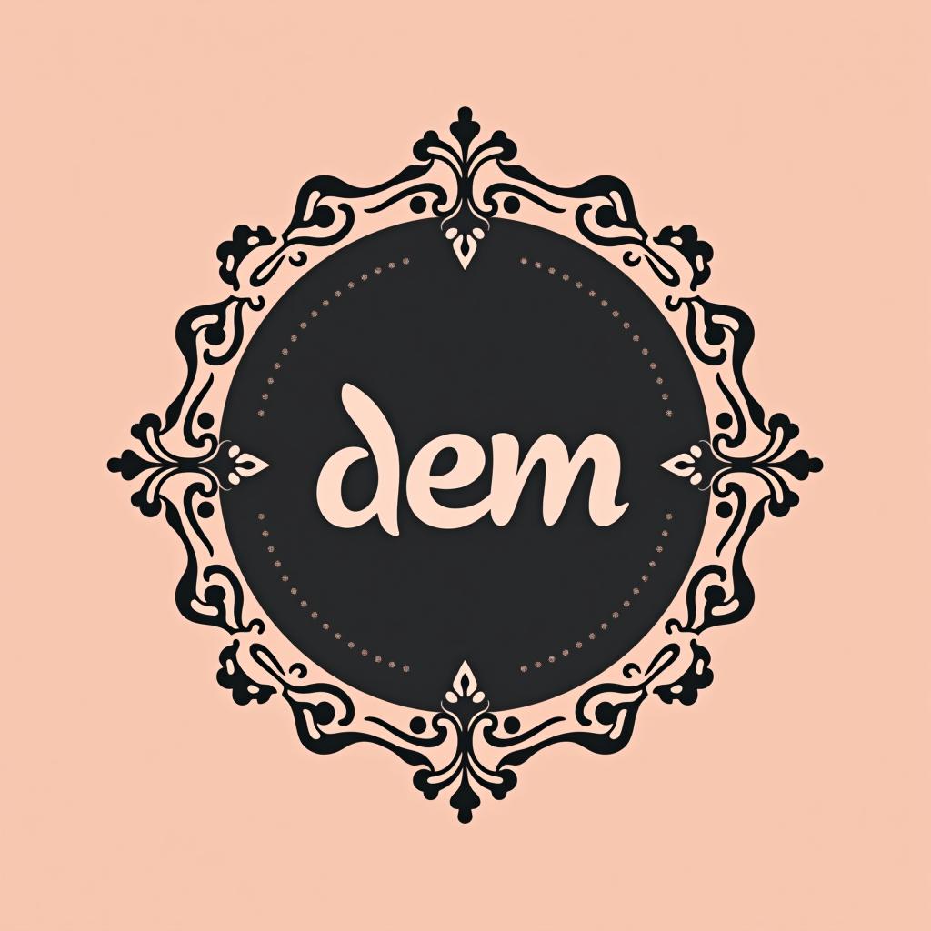  design a logo, beauté , with the text 'dem'.