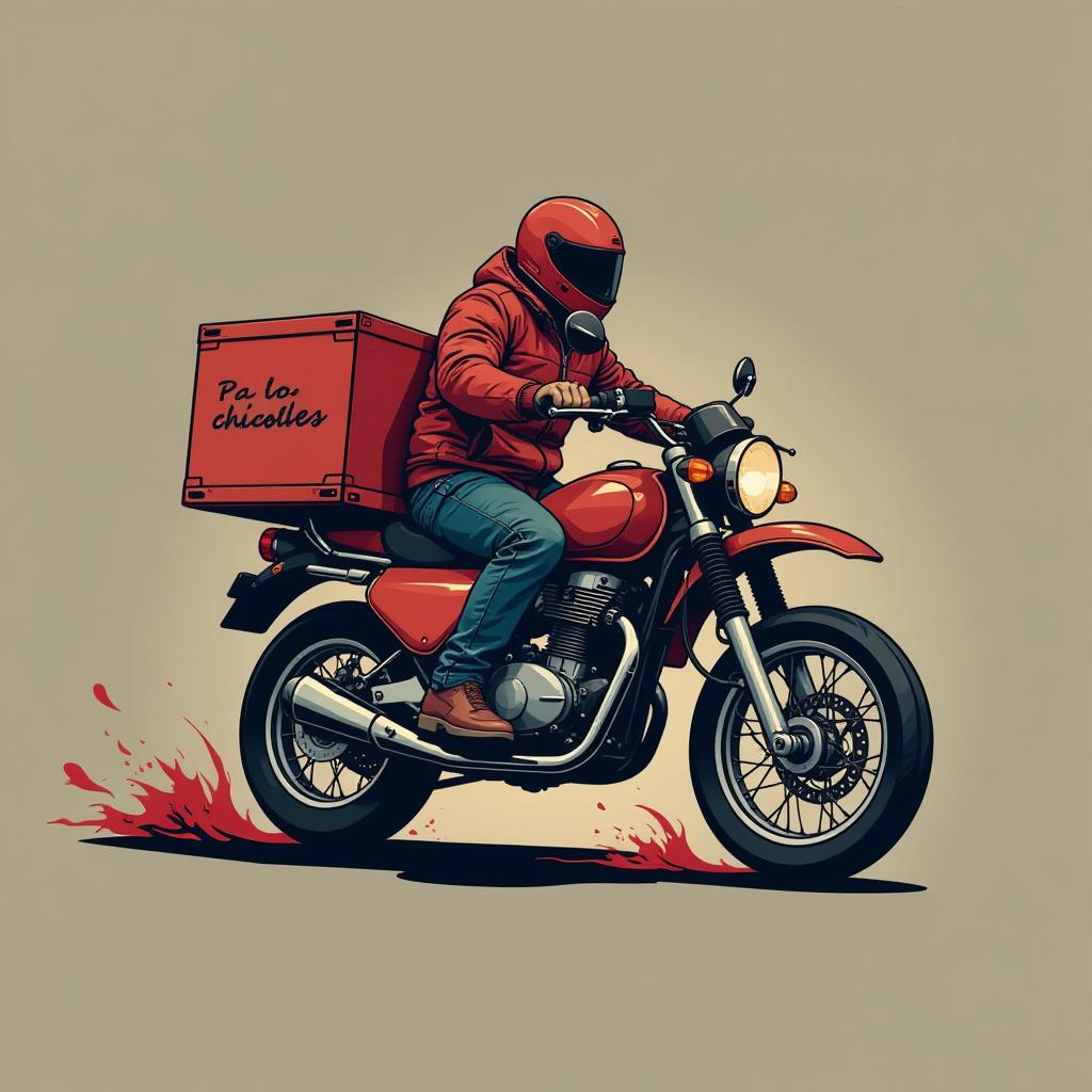  design a logo, es un logo para delivery en moto , with the text 'pa los chicles '.