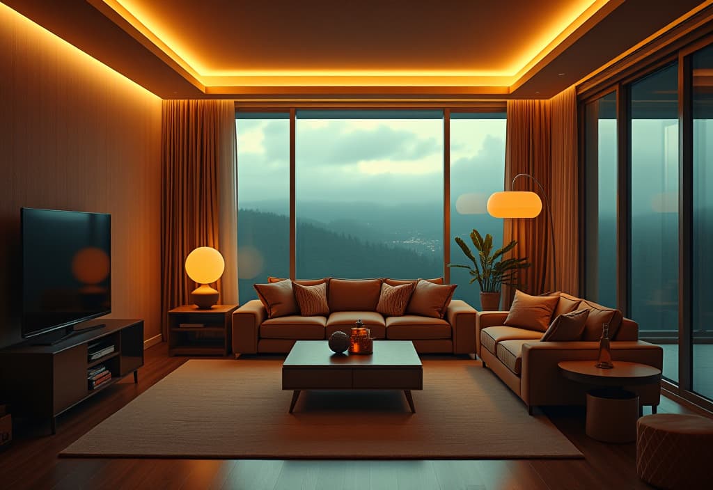  a landscape photo of a living room lighting diagram showcasing layers of light, including ambient, task, and accent lighting, with warm glows and dramatic shadows hyperrealistic, full body, detailed clothing, highly detailed, cinematic lighting, stunningly beautiful, intricate, sharp focus, f/1. 8, 85mm, (centered image composition), (professionally color graded), ((bright soft diffused light)), volumetric fog, trending on instagram, trending on tumblr, HDR 4K, 8K