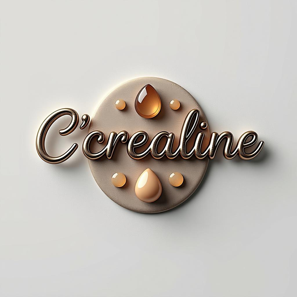  design a logo, créatrice de bijoux en epoxy du nom de c’crealine. le nom doit être lisible