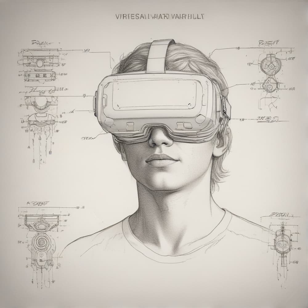 patent drawing style forvirtual reality headset