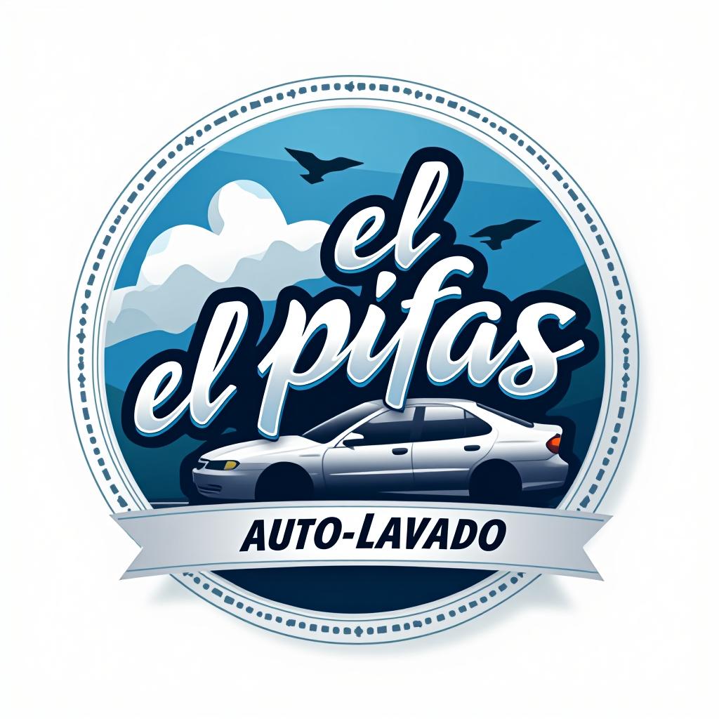  design a logo, el pifas, with the text 'auto lavado '.