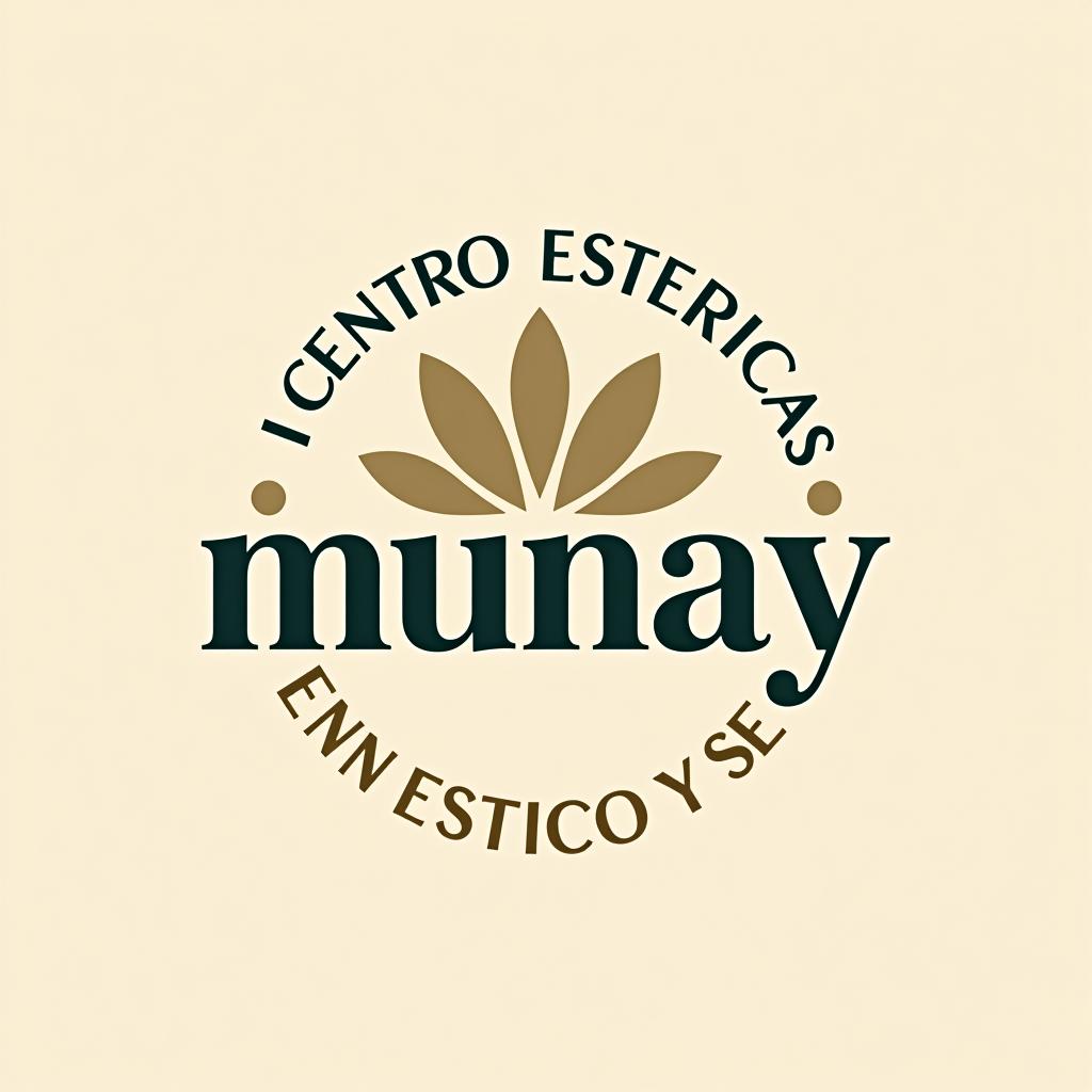  design a logo, centro estético y spa, with the text 'munay'.