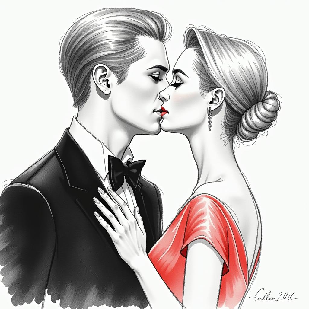  minimalist style (the sketch is not completed). ((sketch with a thin pencil line: 1.3)) (high detail: 1.4). portrait of the russian count and countess in close up at the ball. intricate details in clothes, modern style. pencil strokes, ((incomplete effect: 1,3)). minimalism. the harmony of simplicity. the sketch is not finished ((pencil strokes gradually disappear: 1.5)). in the style of watercolor portraits by peter sokolov. . simple, clean, uncluttered, modern, elegant