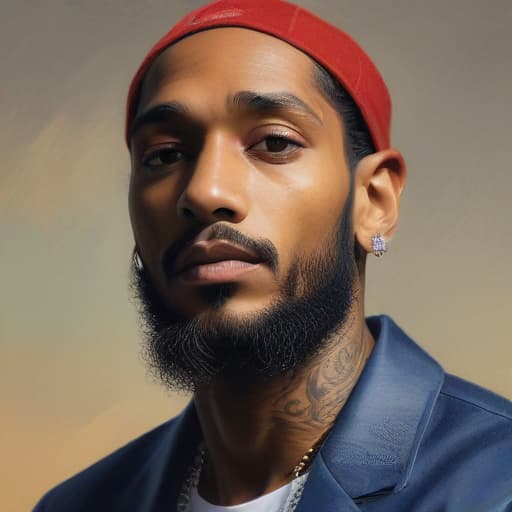 Nipsey Hussle in Oil painting style