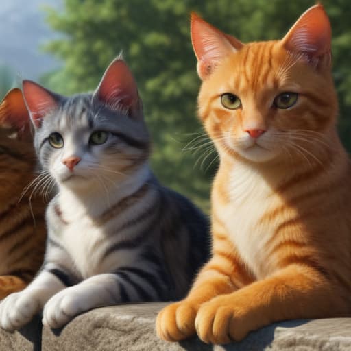 Lriesenstern aus Warrior Cats Ultra realistisch schaut auf die Clans