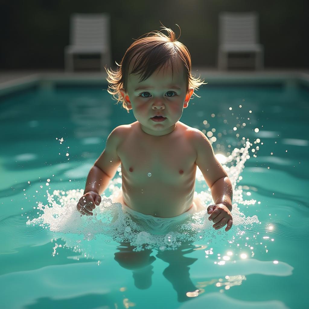  it is prohibited for a child to run in the pool picture. hyperrealistic, full body, detailed clothing, highly detailed, cinematic lighting, stunningly beautiful, intricate, sharp focus, f/1. 8, 85mm, (centered image composition), (professionally color graded), ((bright soft diffused light)), volumetric fog, trending on instagram, trending on tumblr, HDR 4K, 8K