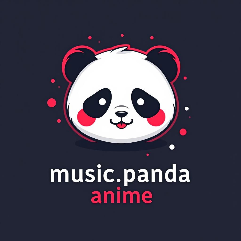  design a logo, ep.1, with the text 'music. panda, anime'.