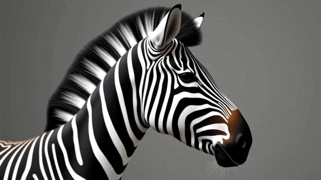  zebra kopf im profil