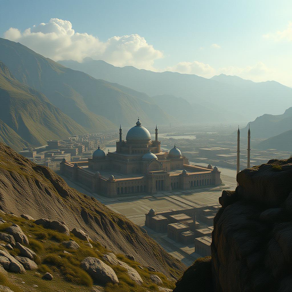  a visual of the ancient appearance of a place in the northwestern region of kazakhstan. the visual should include plenty of historical and cultural elements. it should also be a city view. hyperrealistic, full body, detailed clothing, highly detailed, cinematic lighting, stunningly beautiful, intricate, sharp focus, f/1. 8, 85mm, (centered image composition), (professionally color graded), ((bright soft diffused light)), volumetric fog, trending on instagram, trending on tumblr, HDR 4K, 8K