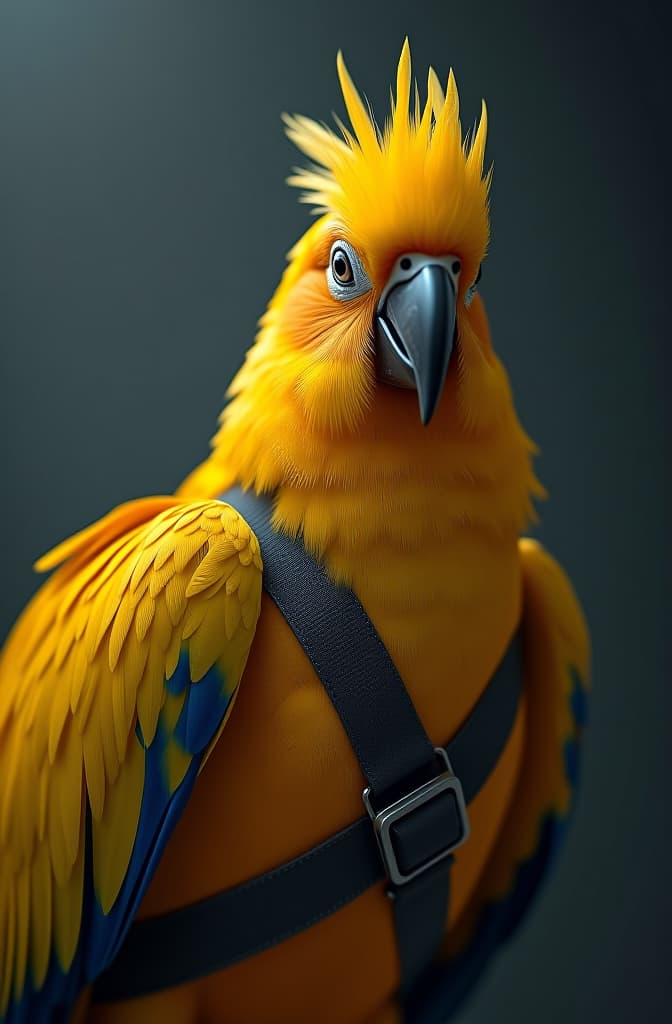  un pollito amarillo aviador venezolano hyperrealistic, full body, detailed clothing, highly detailed, cinematic lighting, stunningly beautiful, intricate, sharp focus, f/1. 8, 85mm, (centered image composition), (professionally color graded), ((bright soft diffused light)), volumetric fog, trending on instagram, trending on tumblr, HDR 4K, 8K