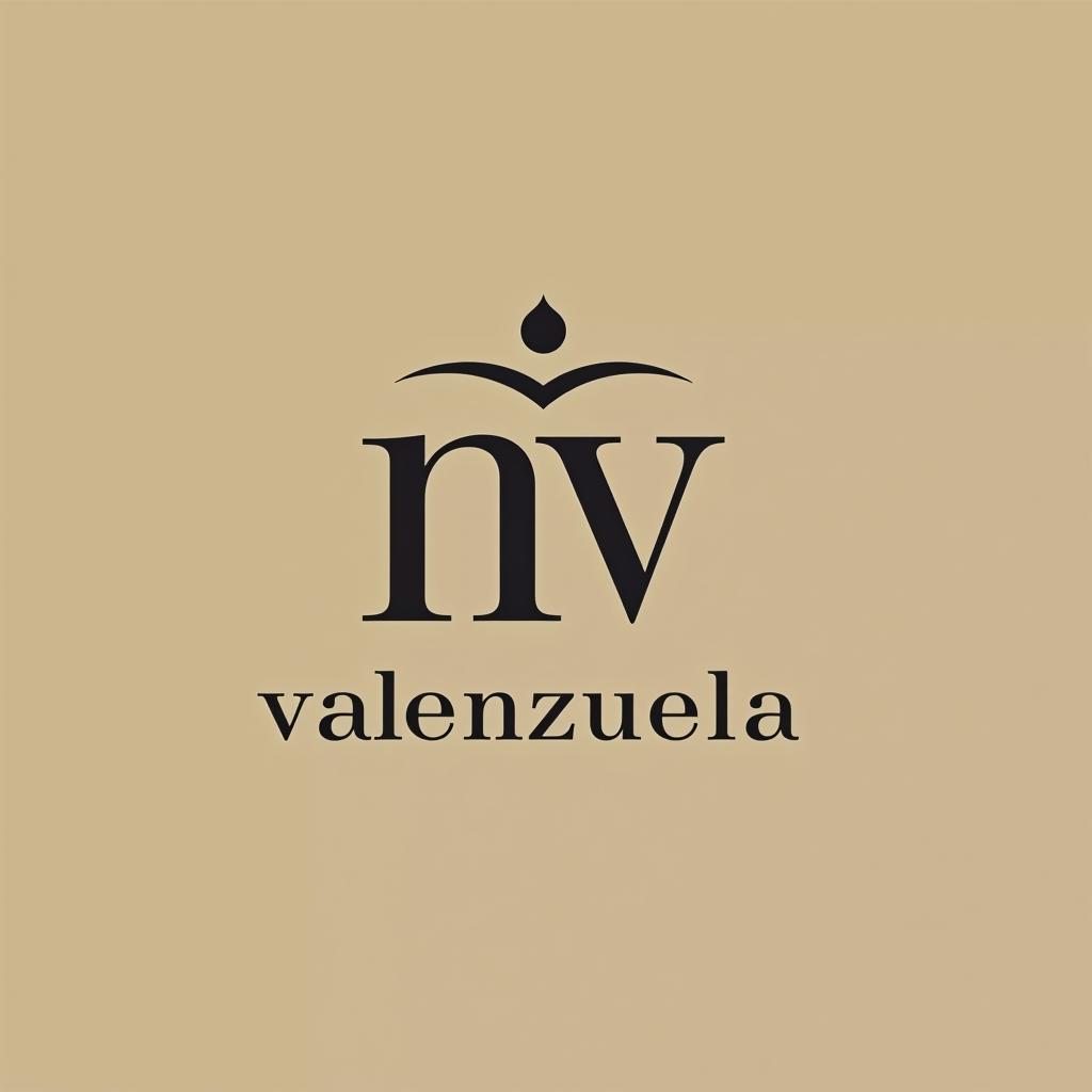  design a logo, despacho de abogados con balanza de ley junto con las letras n y v en mayuscula, with the text 'nuria valenzuela'.