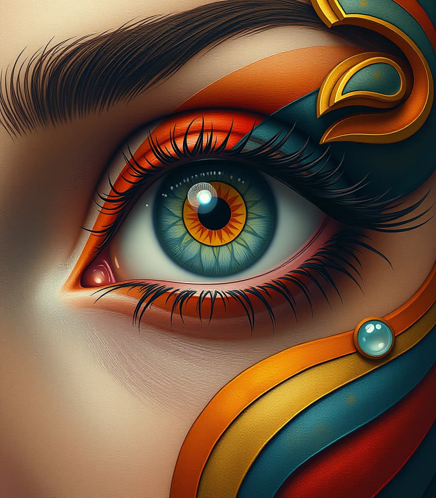  art deco style masterpiece. (painting. human eye close up, and instead of a retina, a mandala:1.5). (intense close up:1.2). highly detailed strokes, clarity. surrealism, fantasy. style of artist salvador doli:1.5.) . geometric shapes, bold colors, luxurious, elegant, decorative, symmetrical, ornate, detailed hyperrealistic, full body, detailed clothing, highly detailed, cinematic lighting, stunningly beautiful, intricate, sharp focus, f/1. 8, 85mm, (centered image composition), (professionally color graded), ((bright soft diffused light)), volumetric fog, trending on instagram, trending on tumblr, HDR 4K, 8K