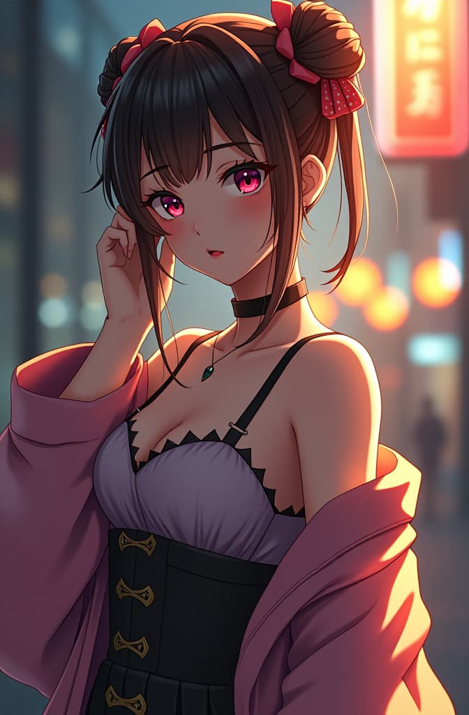  anime girl hyperrealistic, full body, detailed clothing, highly detailed, cinematic lighting, stunningly beautiful, intricate, sharp focus, f/1. 8, 85mm, (centered image composition), (professionally color graded), ((bright soft diffused light)), volumetric fog, trending on instagram, trending on tumblr, HDR 4K, 8K