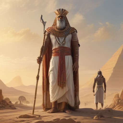 A biblical illustration of Moses and Aaron standing before Pharaoh, who sits on a throne. Pharaoh has an authoritative posture, indicating resistance. In the background, Israelite slaves are toiling under harsh conditions, emphasizing the struggle faced by God's people.