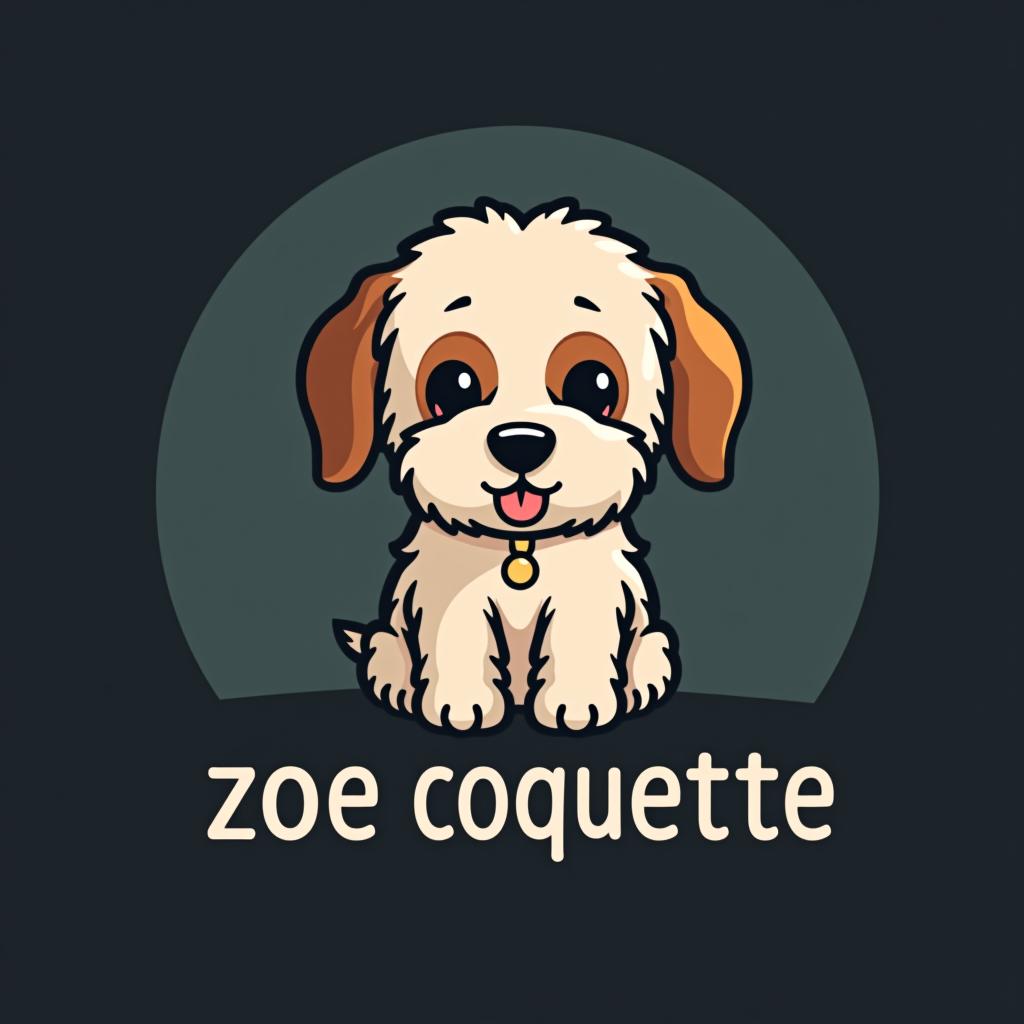  design a logo, , with the text 'zoe coquette dog'.