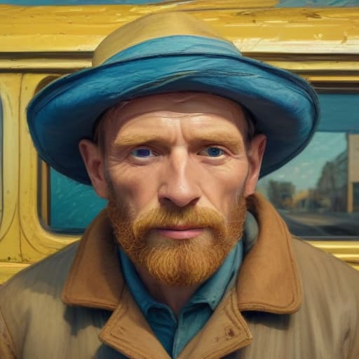 Man in the Van Gogh style