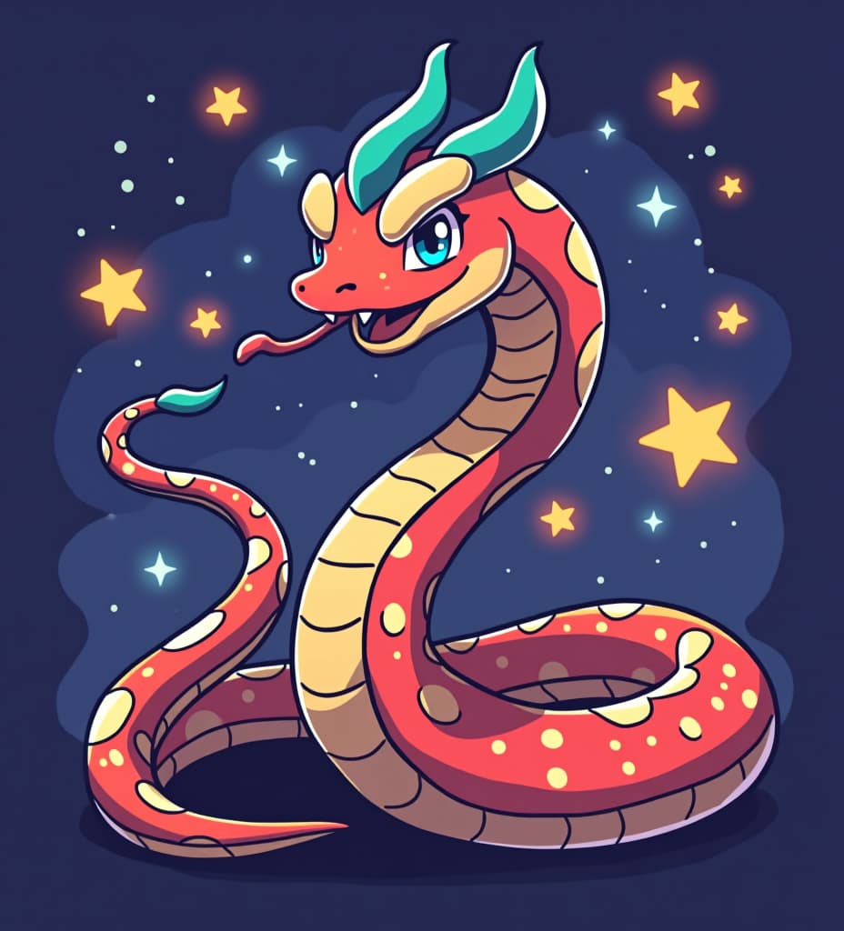  3 head snake makenit magical an cartoon is like pokemon