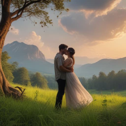 My love in Cinematic style with Nature background