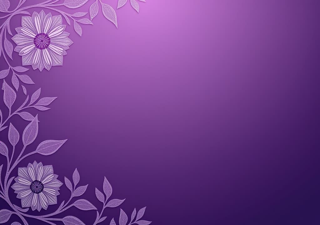  violet purple background with lace inspired floral patterns on the left side, creating an elegant and sophisticated design for a banner or poster template