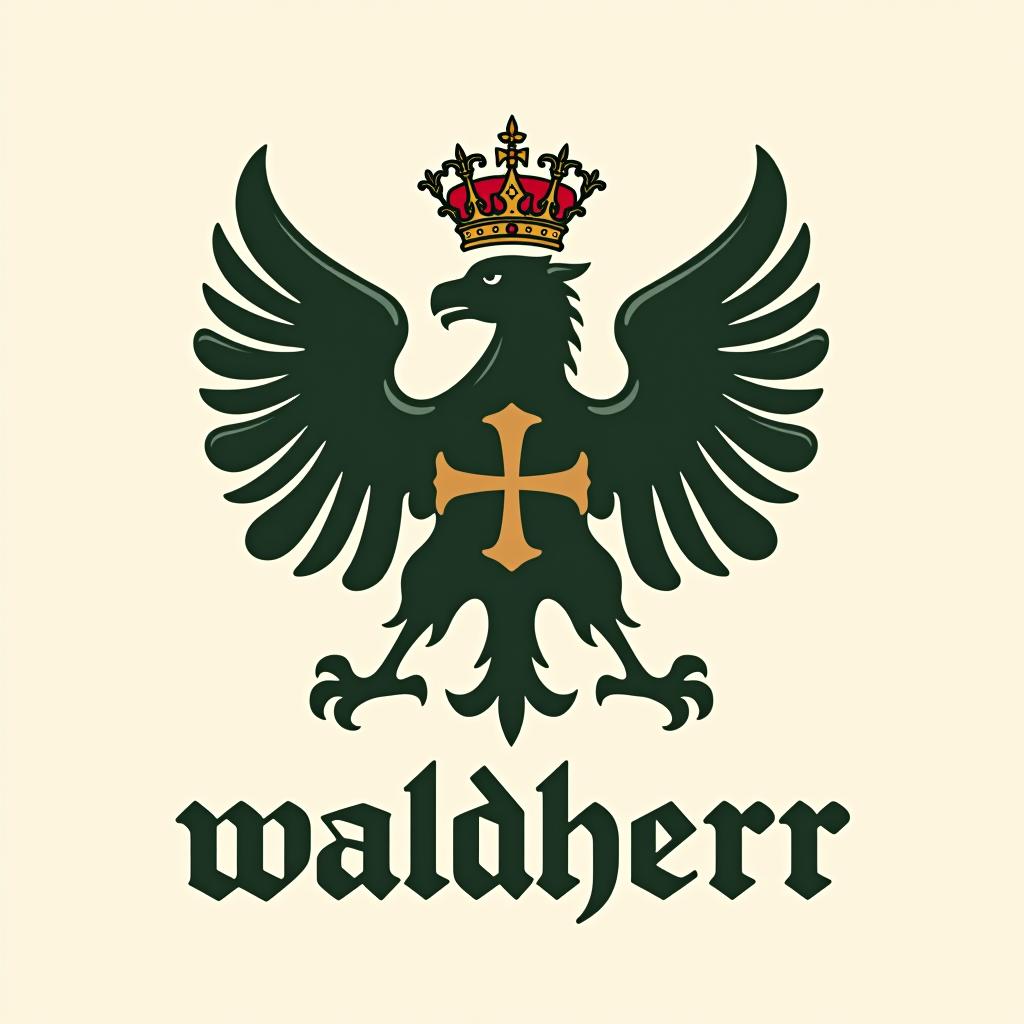  design a logo, familienwappen, alter adel, with the text 'waldherr'.