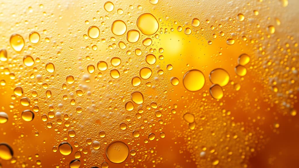  beer foam texture, bubbles on alcohol drunk closeup, ale froth pattern, golden beer foam textured background mockup with copy space for text