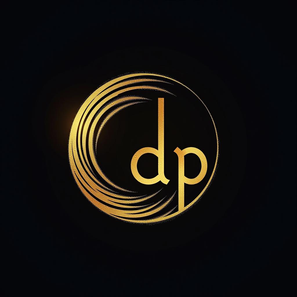  design a logo, logo qui se rapproche du chiffre d’or, cinéma , with the text 'cdp'.