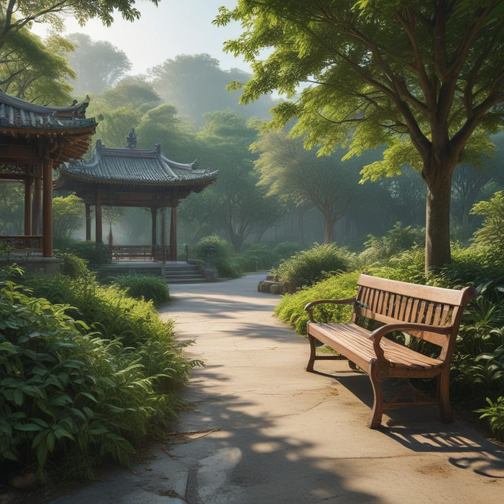 ((masterpiece)),(((best quality))), 8k, high detailed, ultra detailed, Taiwan recreation area public facilities, a small pavilion, benches, (lush greenery), a jogging track hyperrealistic, full body, detailed clothing, highly detailed, cinematic lighting, stunningly beautiful, intricate, sharp focus, f/1. 8, 85mm, (centered image composition), (professionally color graded), ((bright soft diffused light)), volumetric fog, trending on instagram, trending on tumblr, HDR 4K, 8K