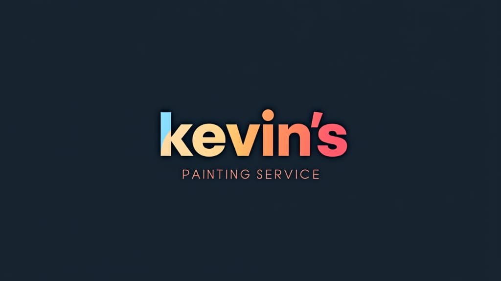  design a logo, in a minimalism style. painting service, with the text 'kevin’s painting '.