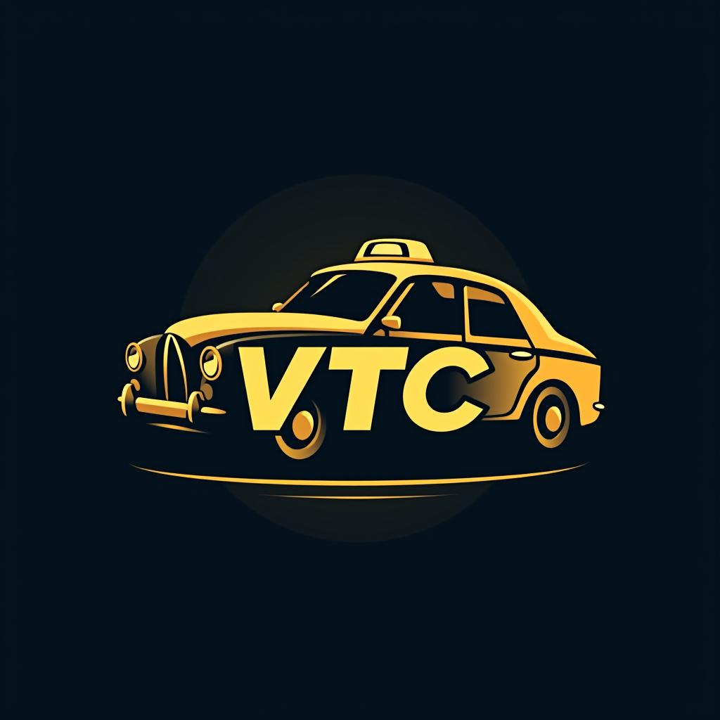  design a logo, logo vtc taxi transport , with the text 'mon transport taxi vtc'.