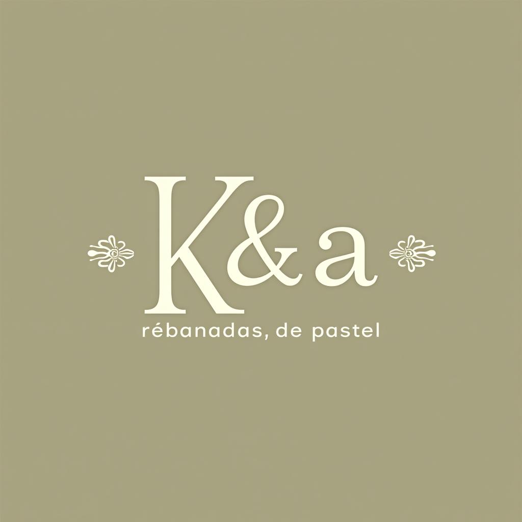  design a logo, logo elegante con la letra k y a que sea de un negocio de rebanadas de pastel. , with the text 'k&a'.