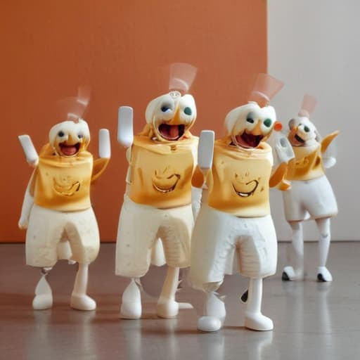 Dancing anthropomorphic cheeses