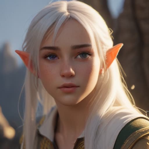 mdjrny-v4 style photo of a ultra realistic elf pretty girl, dramatic light, pale sunrise, battered, low angle, trending on artstation, focused, extreme details, unreal engine 5, cinematic, masterpiece, art by studio ghibli, intricate artwork by john william turner, sharp, cartoon, , Glowing