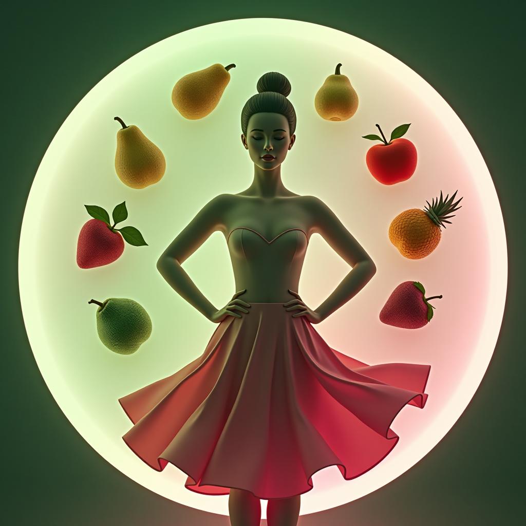  minimal style reflecting women ' s issues. imagine the circular form within which stylized elements symbolizing feminineity, such as fruits and vegetables, are located and associated with the right food / women ' s power symbols colour gamma: green, pink, white. the avatar fleet must be simple and concise to avoid distracting attention from the main element hyperrealistic, full body, detailed clothing, highly detailed, cinematic lighting, stunningly beautiful, intricate, sharp focus, f/1. 8, 85mm, (centered image composition), (professionally color graded), ((bright soft diffused light)), volumetric fog, trending on instagram, trending on tumblr, HDR 4K, 8K